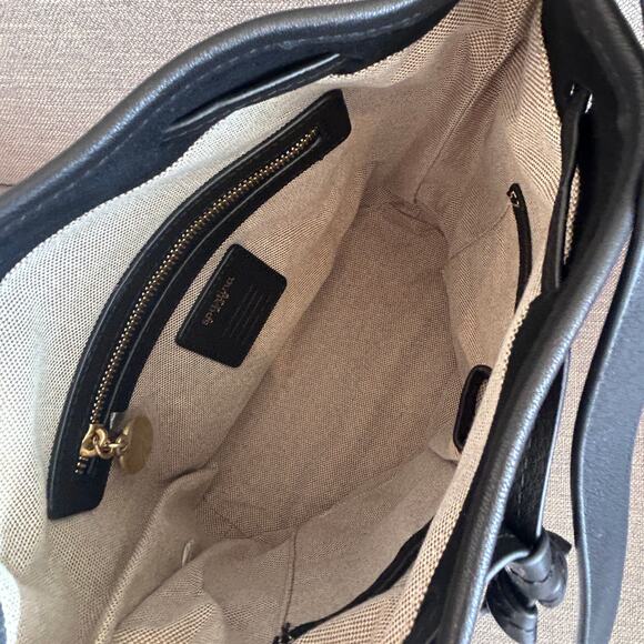 Spartina 449 NWT Siren Sienna Drawstring Black Suede Shoulder Bag NEW $298 - Picture 6 of 9